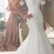 Embroidered V-back Mermaid Wedding Dresses Features Illusion Bateau Neckline - LightIndreaming.com