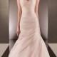 Fit and Flare Cross Sweetheart Neckline Ruched Bodice Wedding Dresses - LightIndreaming.com