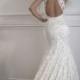 Floor Length Mermaid Sweetheart Open Cross Back Wedding Dresses - LightIndreaming.com