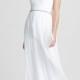 Simple Strapless Embellished Chiffon Column Wedding Dress with Beading Belt - LightIndreaming.com
