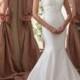 High Beaded Illusion Neckline Mermaid Wedding Dress - LightIndreaming.com