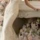 Lace Over Sheer Short Sleeves Illusion Keyhole Back Wedding Dresses - LightIndreaming.com