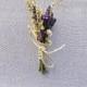 Beach or California Wedding Lavender Larkspur and Wheat Boutonniere or Corsage