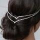 Bohemian wedding Headpiece - Downton Abbey style Bridal Accessory - Art Deco Headpiece- Silver crystal hair accessory - -Hair jewellery