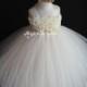 Ivory Flower Girl Tutu Dress Wedding Dress Birthday Party Dress Junior Bridesmaid Dress 1T2T3T4T5T6T7T8T9T
