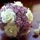 Alternative bouquet, wedding bouquet, bouquet of handmade bridal bouquet, bouquet of polymer clay, ivory roses and lilac