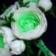 Clay wedding bouquet and boutonniere set, Bridal bouquet, White and green peonies , Natural look bouquet
