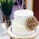 SALE. 6" ooak natural burlap flower wedding cake decor.. other colors available