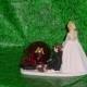 Minnesota Gophers Football Grooms Wedding Cake Topper-College University Sports lover Bride and Groom Couple Burgundy and Yellow Fan