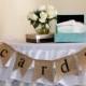 CARDS burlap banner - Wedding celebration - Wedding Card table - burlap sign garland