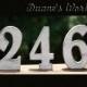 5 inch Wedding Table Numbers - 5 tables - Wooden, Wedding reception, Painted