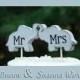 mr and mrs Love Elephant cake topper, custom, party favor, shower favors, wedding, home decor, spring decor