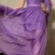 Purple Illusion Jewel Neckline Single Flutter Sleeve Long Formal Dresses - LightIndreaming.com
