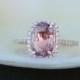 Sunset Ginger Peach sapphire ring 14k rose gold ring diamond ring engagement ring 2.07ct ginger sapphire. Engagement ring by Eidelprecious