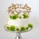 Laser-Cut Bamboo Wedding Cake Topper - OMG We're Married