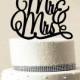 Custom Wedding Cake Topper - Personalized Monogram Cake Topper - Initial Cake Topper - Cake Decor - Bride and Groom