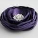 Purple Flower Hair Accessory, Dark Purple Flower Clip, Eggplant Wedding Hair Piece, Flower Fascinator, Bridesmaid, Flower Girl, Flower CLip