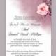 DIY Wedding Invitation Template Editable Word File Download Printable Coral Invitation Floral Rose Wedding Invitation Purple Invitation