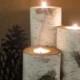 Home Decor, Birch Wood Candle Holders   Wedding Decor Reception Centerpieces Bridal Shower Christmas Holiday Interior Design