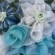 Victorian Wedding Lace Bouquet 6-7 Kusudama Origami Flowers With Your Chosen Colors