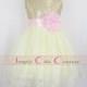 Pink & Gold Sequin Flower Girl Dress, Ivory Flower Girl Dress, Pink Flower Girl Dress, Junior Bridesmaid Dress, Birthday Dress, Tulle Dress