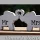Mr & Mrs Elephants in love, elephant trunk heart, Mr and Mrs, wedding decoration, home decor, nursery decor,shabby chic