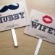 The Hubby & The Wifey (Mr and Mrs) - Photo Prop Sign
