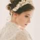 Baby's Breath flower crown, Bridal flower headpiece, Ivory floral hair crown, Whimsical wedding head piece - FLORAL LACE