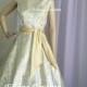 Fiona - Vintage Inspired Tea Length Wedding Dress. Gorgeous Retro Style Brocade.