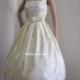 Plus Size. Rosette - Vintage Inspired Tea Length Wedding Dress.