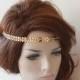 Bridal Gold Rhinestone Headband, Leaf Wedding Headband, wedding Accessories, Bridal Accessories, Bridal Hair Accessories, Vintage Style