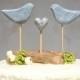 Etsy Wedding Cake Topper, Grey Cake Topper, Love Bird Wedding Topper, Bird Cake Topper with Driftwood
