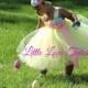 Yellow flower girl tutu dress couture gown easter dress birthday  flower girl dress wedding