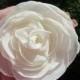 Wedding Hair Flower, Eggshell/Buttermilk Chiffon Rose Hair Flower, Flower Girl, Bridal Accessory