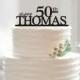 Happy 50th Birthday Cake Topper,50th Anniversary Cake Topper,50th Birthday Cake Topper,Custom Name Cake Topper,50th Unique Cake Topper