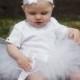 Flower Girl Dress Tutu White Baby Tutu Birthday Tutus for Baby Girls Infants Tutu Birthday Tutus Girls First Birthday Outfit Baby Headband