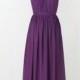 Long Bridesmaid Chiffon Dress,Purple Bridesmaid Dresses,Long Prom Dress