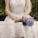 Essense of Australia Embroidered Knee-Length Wedding Gown Style D2101