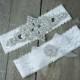 wedding garter, Rhinestone Wedding Garter Set, Bridal Garter Set, Custom Fit