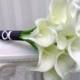 Calla lily Wedding bouquet white real touch bridal bouquet