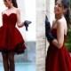 2016 Burgundy Little Short Cocktail Dresses Sweetheart Backless Arabic Prom Party Dresses Plus Size Evening Celebrity Gowns BA0593 Online with $88.7/Piece on Hjklp88's Store 