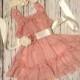 Dusty pink flower girl dress.  Flower girl dress. Birthday outfit. Toddler Vintage dress. Girls pink dress. 2nd birthday outfit