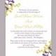 DIY Wedding Invitation Template Editable Word File Instant Download Elegant Eggplant Wedding Invitation Printable Green Wedding Invitations