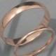 Gold Wedding Set--Choice of Color--Through Thick and Thin Wedding Set--Solid 14K Gold Rounded Wedding Band Set--His and Hers Bands