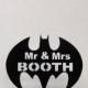Custom Wedding Cake Topper - Batman symbol with Mr & Mrs name