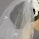 Flyaway Veil with Lily Flower Bridal Hair Accessory White Tulle Alternative Boho Chic Beach Wedding Handmade. OOAK