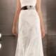 Luxurious Sheath Wedding Dress Overlay Lace Illusion Neckline and Keyhole Back
