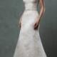 Cap Sleelves V Neckline Lace Embroidery A-line Wedding Dress