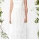 Illusion Neckline Sheath Lace Over Wedding Dress with Keyhole Back - Modbridal.com