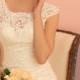 Gorgeous Scoop Neckline Mermaid Lace Wedding Dress with Illusion Back - 199dollardress.com